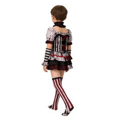 Cosplay Costume Fille Terrifier 4(2026) Film Cosplay Tenue Noire Taché de Sang Enfant