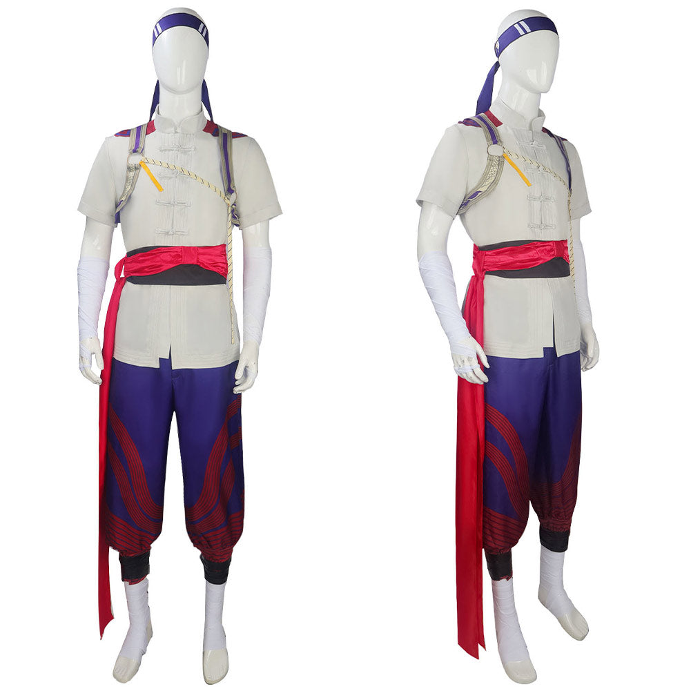 Cosplay Costume Fire God Liu Kang Mortal Kombat 2(2026) Film Cosplay Tenue Grise Homme