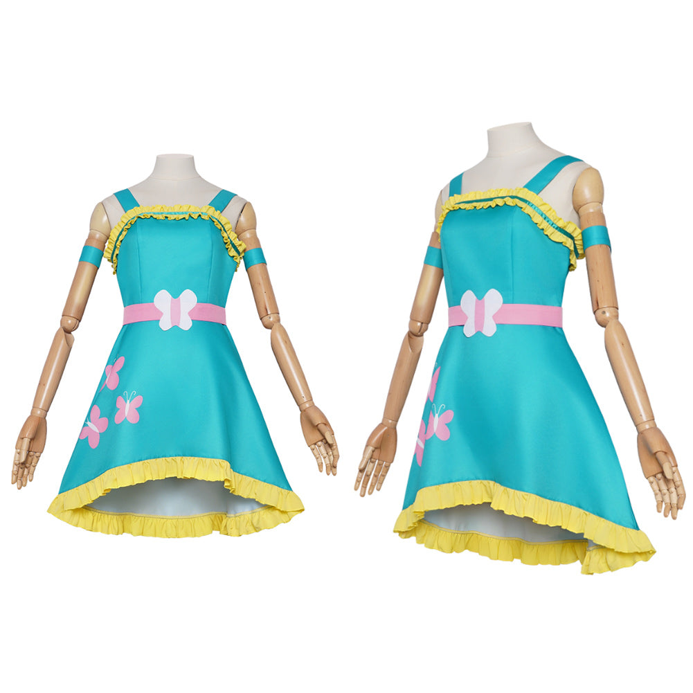 Cosplay Costume Fluttershy My Little Pony: A New Generation Film Cosplay Robe Bleue Femme
