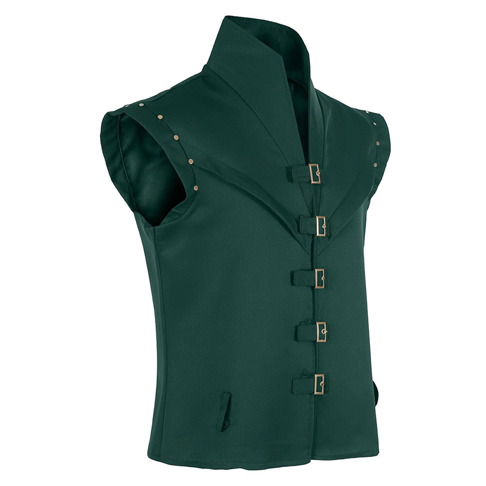 Cosplay Costume Flynn Rider Raiponce Film Cosplay Gilet Vert Homme