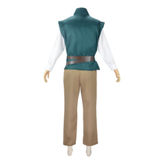 Cosplay Costume Flynn Rider Raiponce Film Cosplay Tenue Verte et Marron Homme