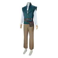 Cosplay Costume Flynn Rider Raiponce Film Cosplay Tenue Verte et Marron Homme