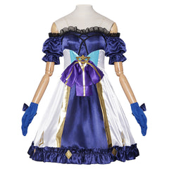 Cosplay Costume Gwen Arcane: League of Legends Jeu Cosplay Robe Bleue Femme