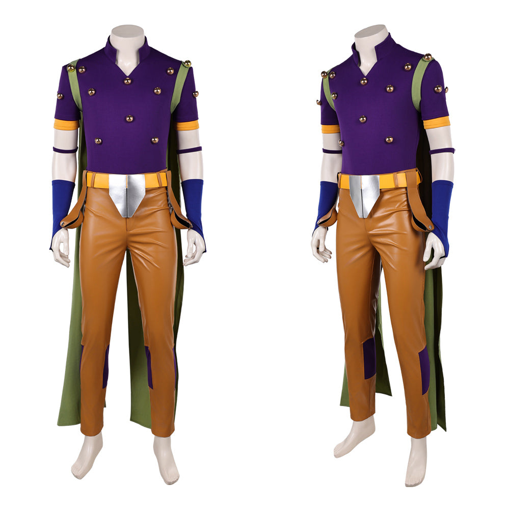 Cosplay Costume Gyro Zeppeli JJBA 7(2026) Anime Cosplay Tenue Violette et Brune Homme