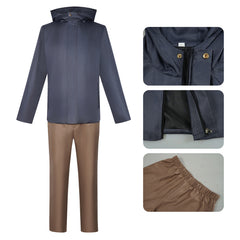Cosplay Costume Hakari Kinji Anime Cosplay Tenue Bleue et Marron Homme