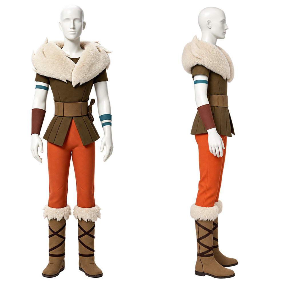 Cosplay Costume Hampton Squib Golden Axe(2026) TV Cosplay Tenue Brune et Orange Homme