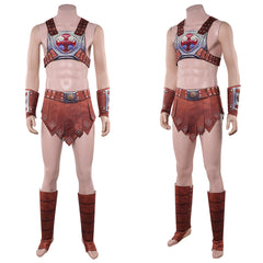 Cosplay Costume He-Man Les Maîtres de l'Univers(2026) Film Cosplay Tenue de Cuir Brune Homme