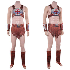 Cosplay Costume He-Man Les Maîtres de l'Univers(2026) Film Cosplay Tenue de Cuir Brune Homme