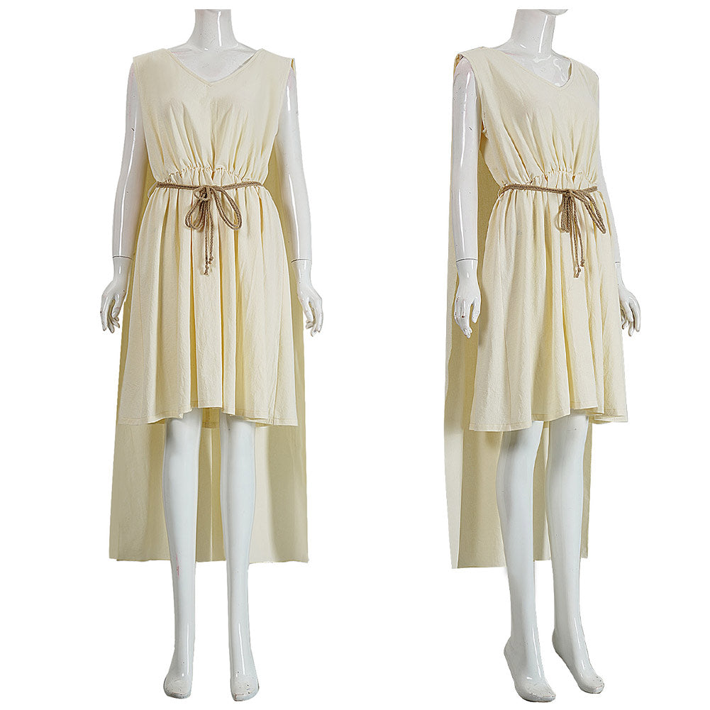 Cosplay Costume Helen The Odyssey(2026) Film Cosplay Robe Beige Femme
