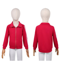 Cosplay Costume Holly Wheeler Stranger Things: Chroniques de 1985(2026) TV Cosplay Manteau Rouge Enfant