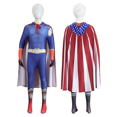 Cosplay Costume Homelander The Boys 5(2026) TV Cosplay Combinaison Bleue Enfant