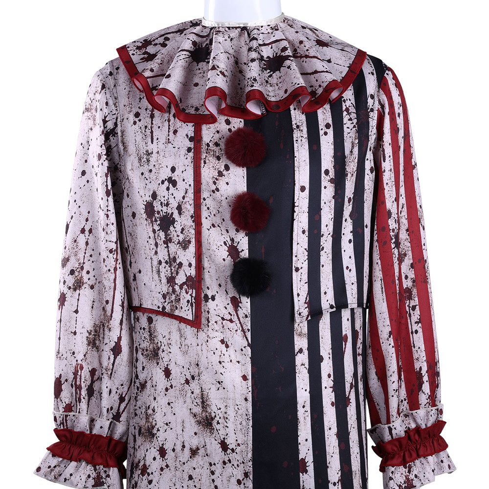 Cosplay Costume Homme Art The Clown Terrifier 4(2026) Film Cosplay Tenue Noire et BlancheTaché de Sang