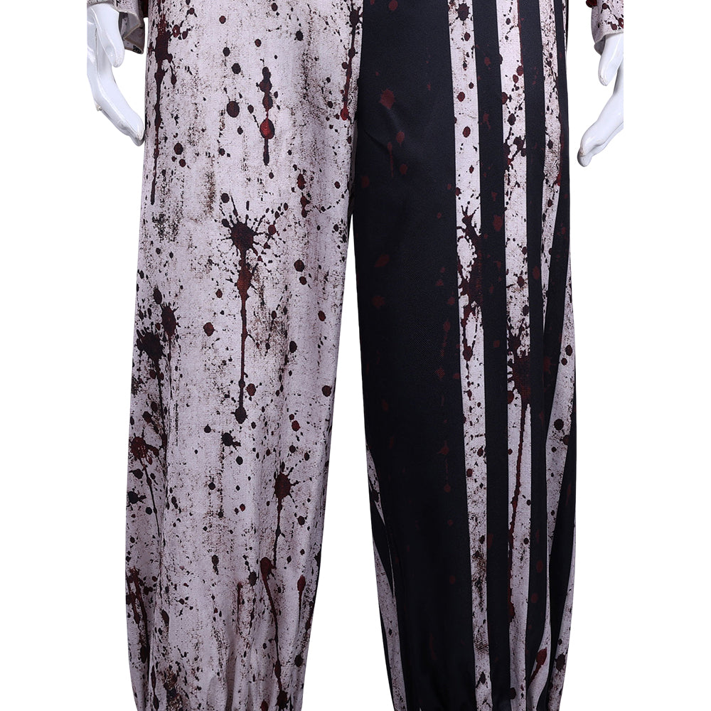Cosplay Costume Homme Art The Clown Terrifier 4(2026) Film Cosplay Tenue Noire et BlancheTaché de Sang