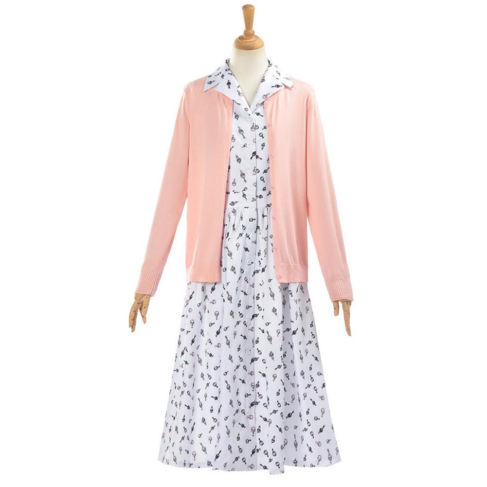 Cosplay Costume Hortensia Matilda Comédie Musicale Cosplay Robe Blanche Femme