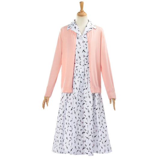 Cosplay Costume Hortensia Matilda Comédie Musicale Cosplay Robe Blanche Femme