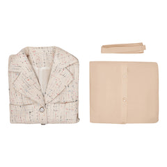 Cosplay Costume Im Han-rim Teach You a Lesson(2026) TV Cosplay Veste Beige+Chemise Abricot Femme