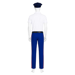 Cosplay Costume Incidental 118 Spongebob TV Cosplay Tenue Bleue et Blanche Homme