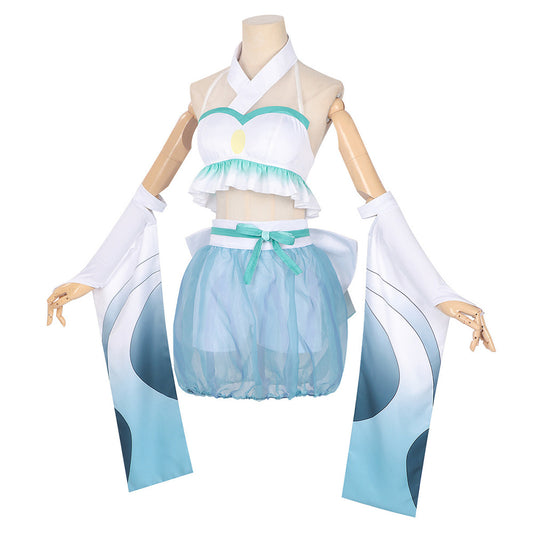 Cosplay Costume Iroha Sakayori Cosmic Princess Kaguya(2026) Anime Cosplay Maillot de Bain Bleu Femme