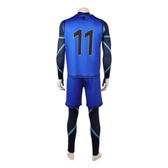 Cosplay Costume Isagi Yoichi Blue Lock Live Action(2026) Team Z Maillot de Football Bleu Homme