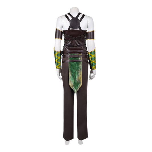 Cosplay Costume Jade Mortal Kombat 2 Film Cosplay Tenue Verte et Noire Homme