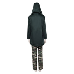  Cosplay Costume Jean Grey Film Cosplay Top Noire-Jaune+Pantalon de Camouflage Tenue Femme
