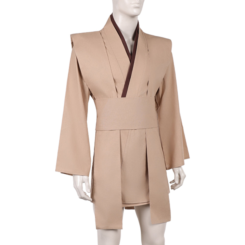 Cosplay Costume Jedi Knight Les Guerres des Étoiles Film Cosplay Haut Marron Homme