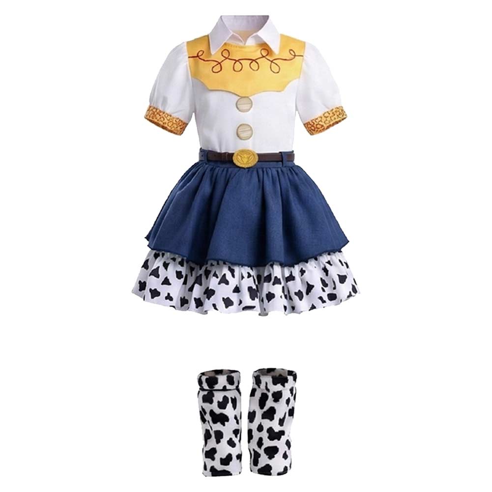 Cosplay Costume Jessie Film Cosplay Robe Bleue et Blanche Enfant
