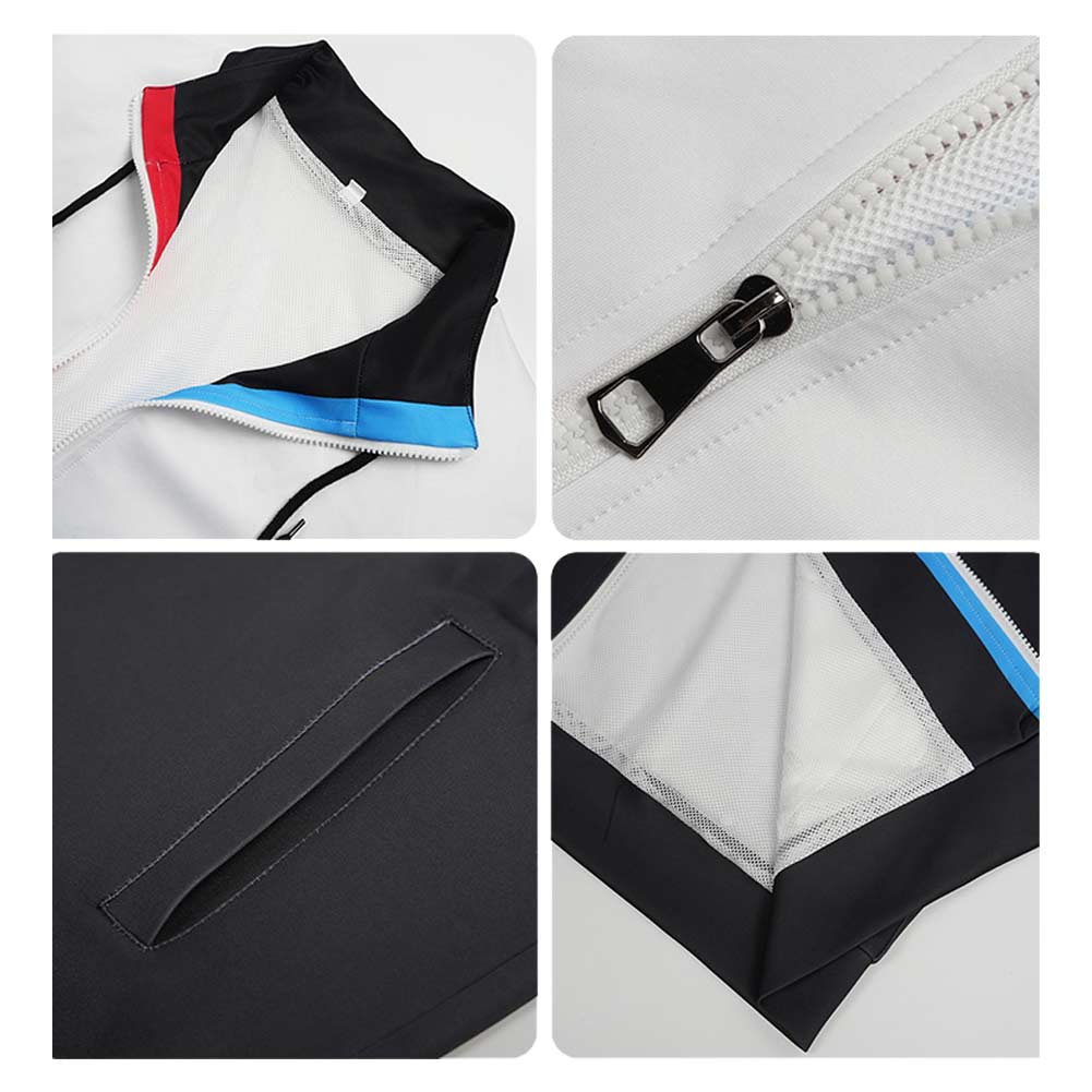 Cosplay Costume Jett Valorant Jeu Cosplay Veste Noire et Blanche Femme