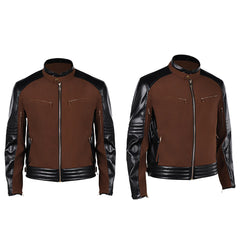 Cosplay Costume Johnny Cage Mortal Kombat 2(2026) Film Cosplay Veste Marron Homme