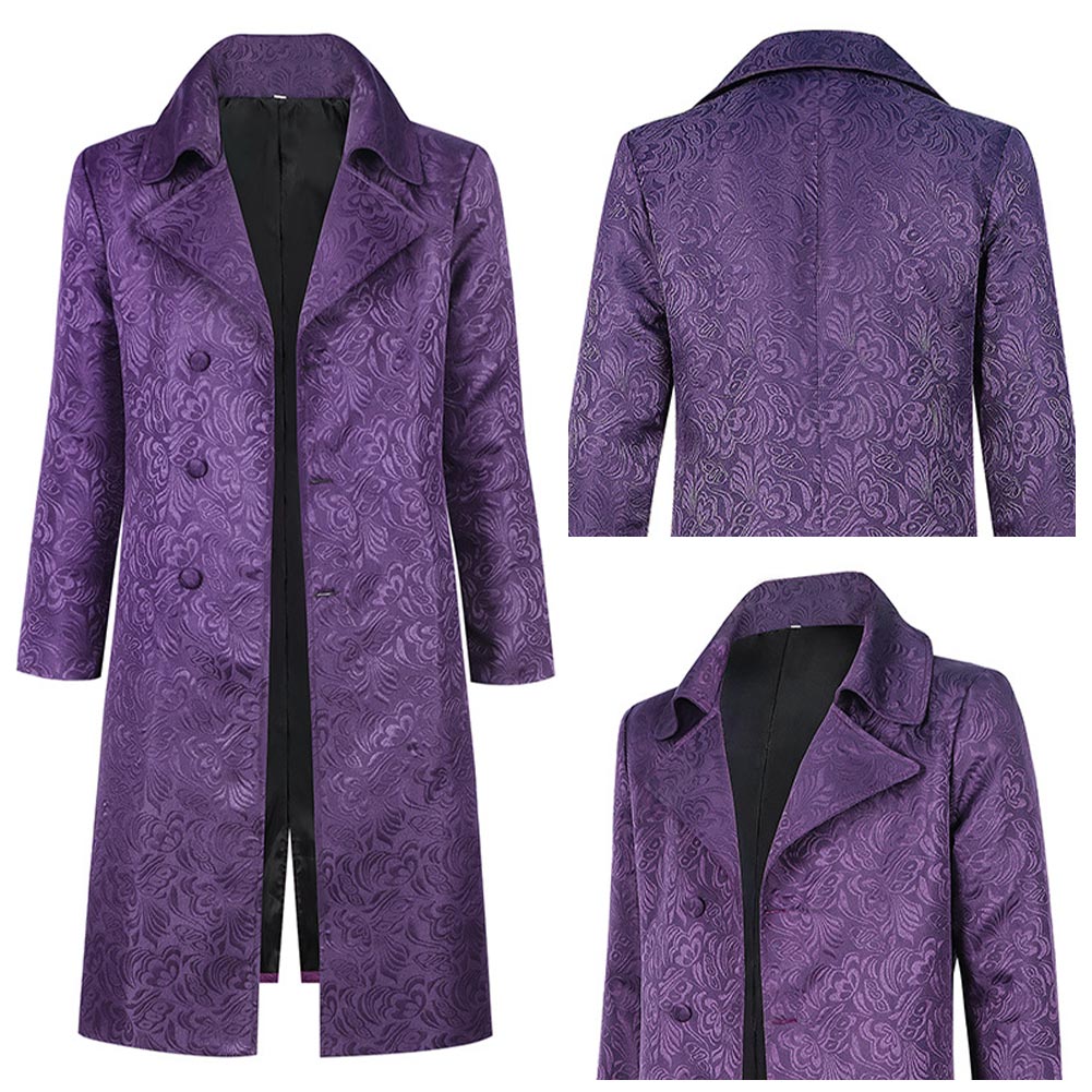 Cosplay Costume Joker Film Cosplay Trench Violet Homme