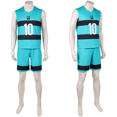 Cosplay Costume Junichi Wanima Blue Lock Live Action(2026) Film Cosplay Team W Uniforme Vert Homme