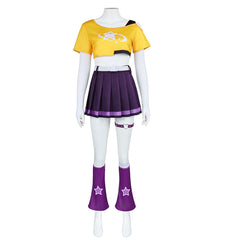 Cosplay Costume Juno Overwatch Jeu Cosplay Tenue Jaune et Violette Femme
