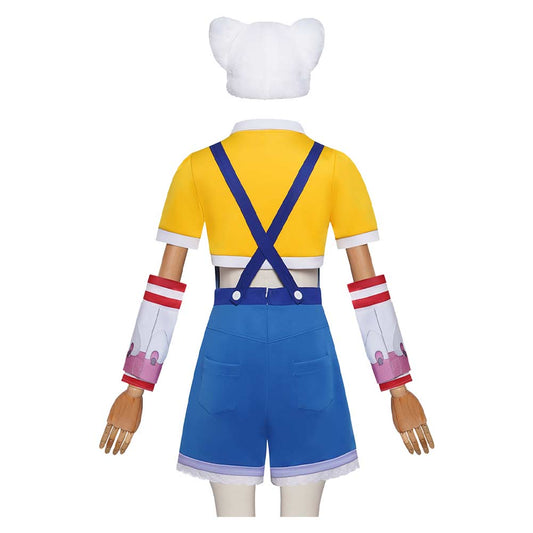 Cosplay Costume Juno Overwatch Jeu Cosplay Tenue Jaune Femme