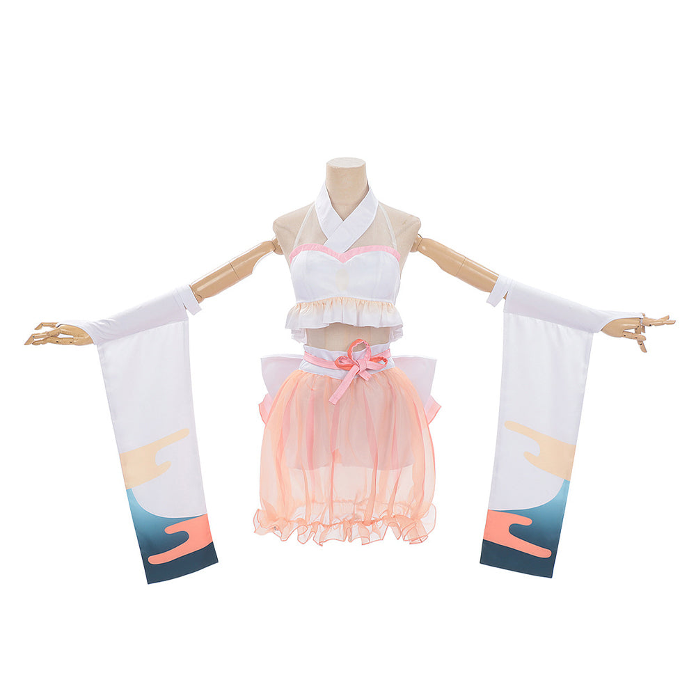 Cosplay Costume Kaguya Cosmic Princess Kaguya(2026) Anime Cosplay Maillot de Bain Blanche et Rose Femme