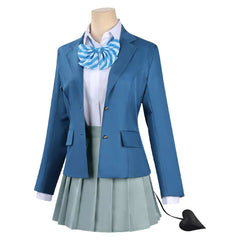Cosplay Costume Kanan Takakiyo Kanan-sama Is Easy as Hell(2026) Anime Tenue Bleue et Blanche Femme