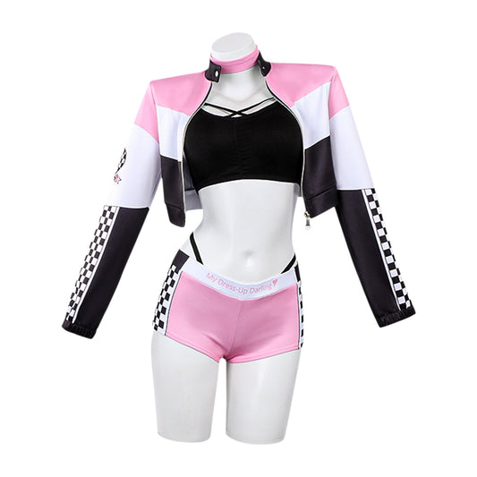 Cosplay Costume Kitagawa Marin Sexy Cosplay Doll Anime Cosplay Tenue de Course Rose et Noire Femme