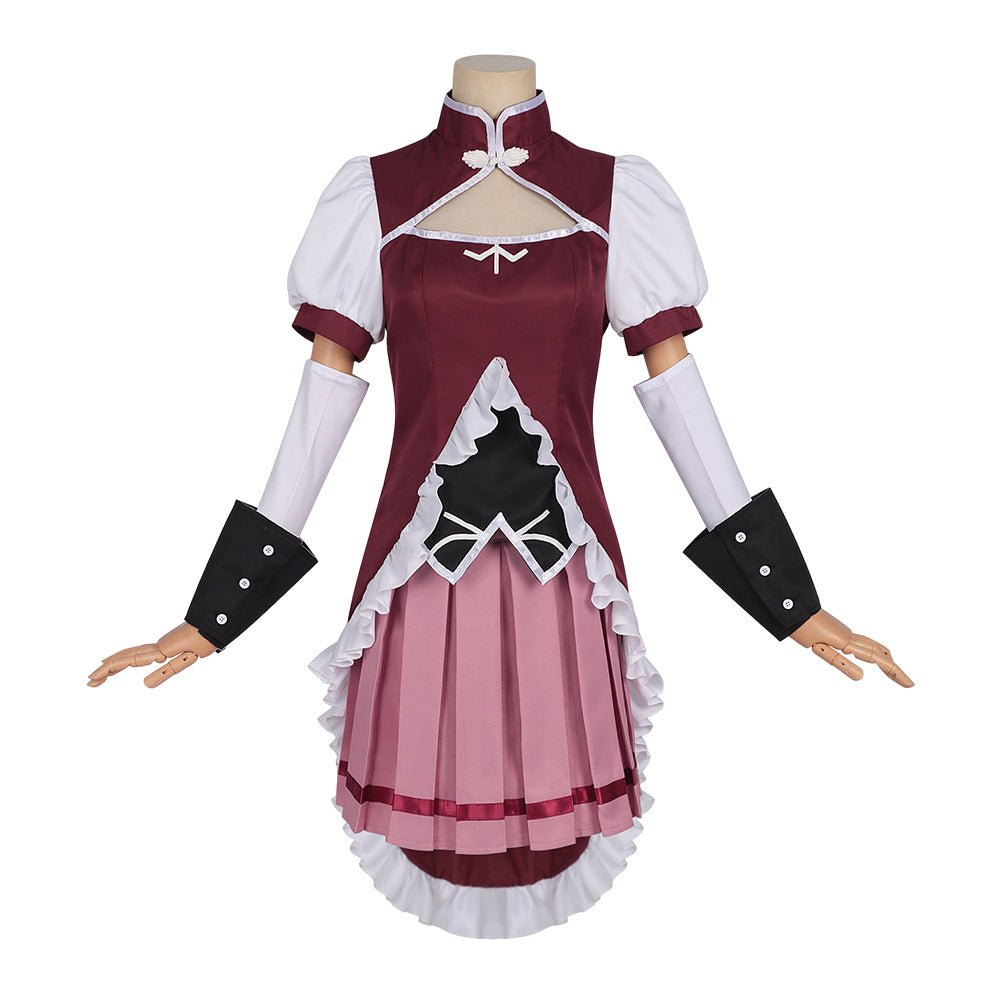 Cosplay Costume Kyoko Sakura Puella Magi Madoka Magica(2026) Anime Cosplay Tenue Rouge et Rose Femme