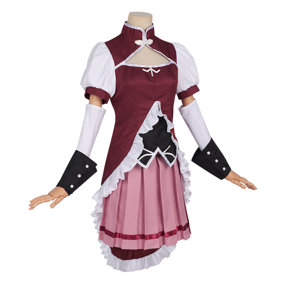 Cosplay Costume Kyoko Sakura Puella Magi Madoka Magica(2026) Anime Cosplay Tenue Rouge et Rose Femme