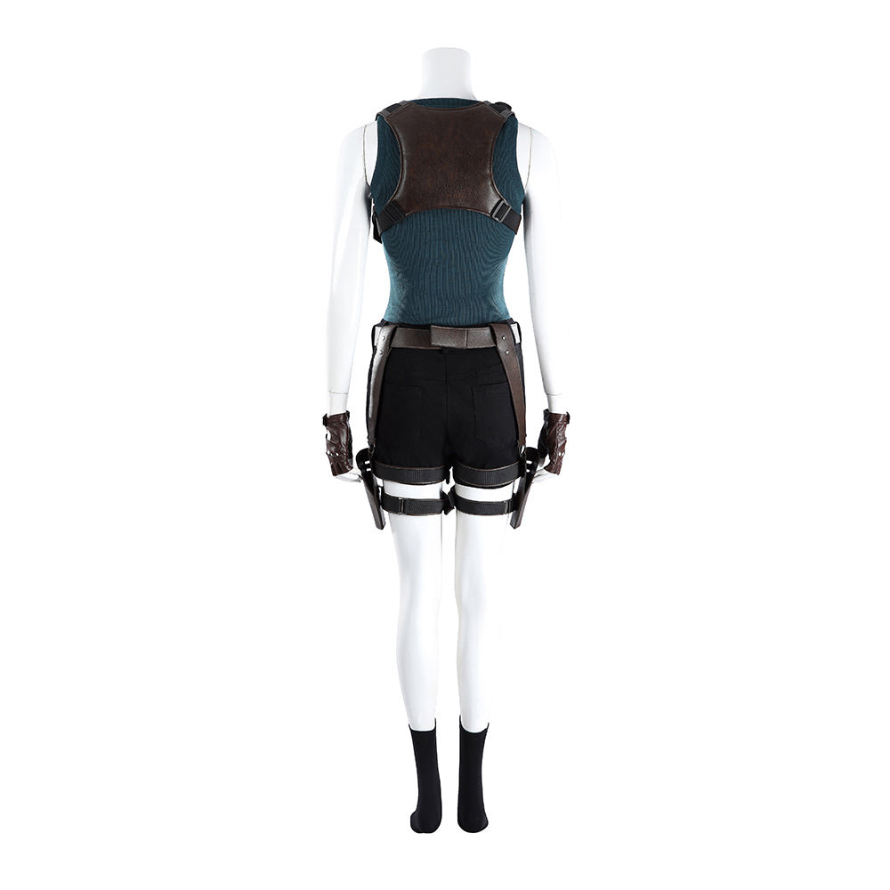 Cosplay Costume Lara Croft Tomb Raider Live Action(2026) TV Cosplay Tenue Noire et Bleue Femme