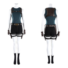 Cosplay Costume Lara Croft Tomb Raider Live Action(2026) TV Cosplay Tenue Noire et Bleue Femme
