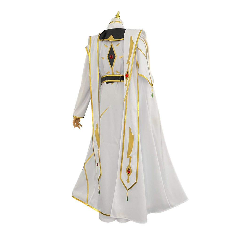 Cosplay Costume Lelouch vi Britannia Code Geass Anime Cosplay Tenue Blanche Homme