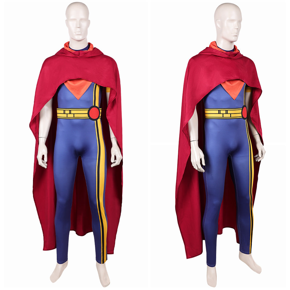 Cosplay Costume Lucas Bishop X-Men '97 Saison 2(2026) TV Cosplay Combinaison Bleue+Cape Rouge Homme