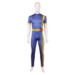 Cosplay Costume Lucas Bishop X-Men '97 Saison 2(2026) TV Cosplay Combinaison Bleue+Cape Rouge Homme