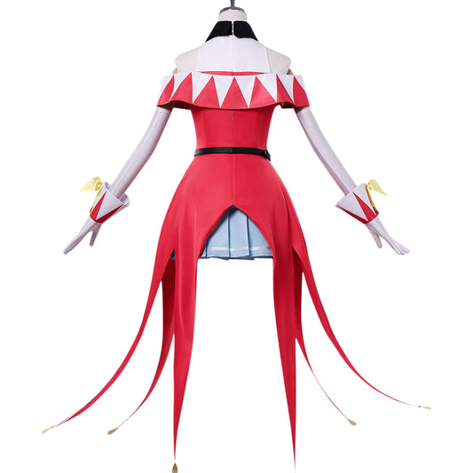 Cosplay Costume Luce Lou The Exiled Heavy Knight Knows How to Game the System(2026) Anime Cosplay Tenue Blanche et Rouge Femme