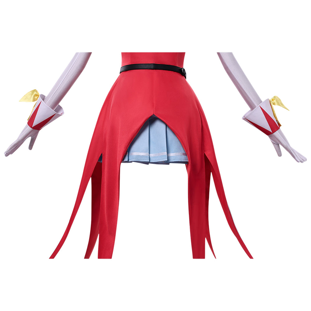 Cosplay Costume Luce Lou The Exiled Heavy Knight Knows How to Game the System(2026) Anime Cosplay Tenue Blanche et Rouge Femme