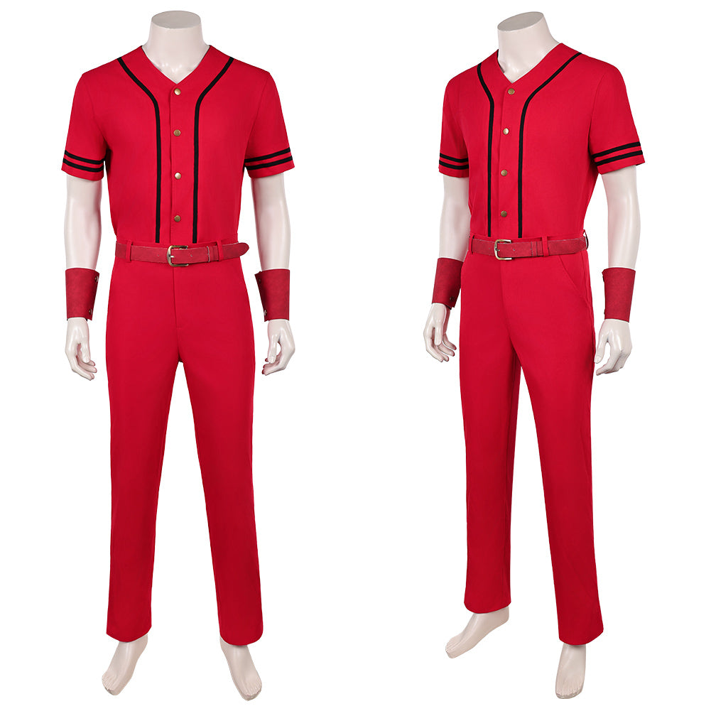 Cosplay Costume Luffy One Piece Live Action 2(2026) TV Cosplay Tenue Rouge Homme Sans Chapeau
