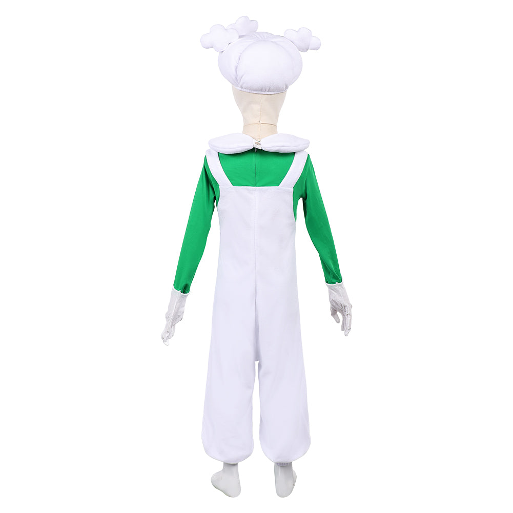 Cosplay Costume Luigi The Super Mario Galaxy Movie(2026) Film Cosplay Tenue Verte et Blanche Enfant