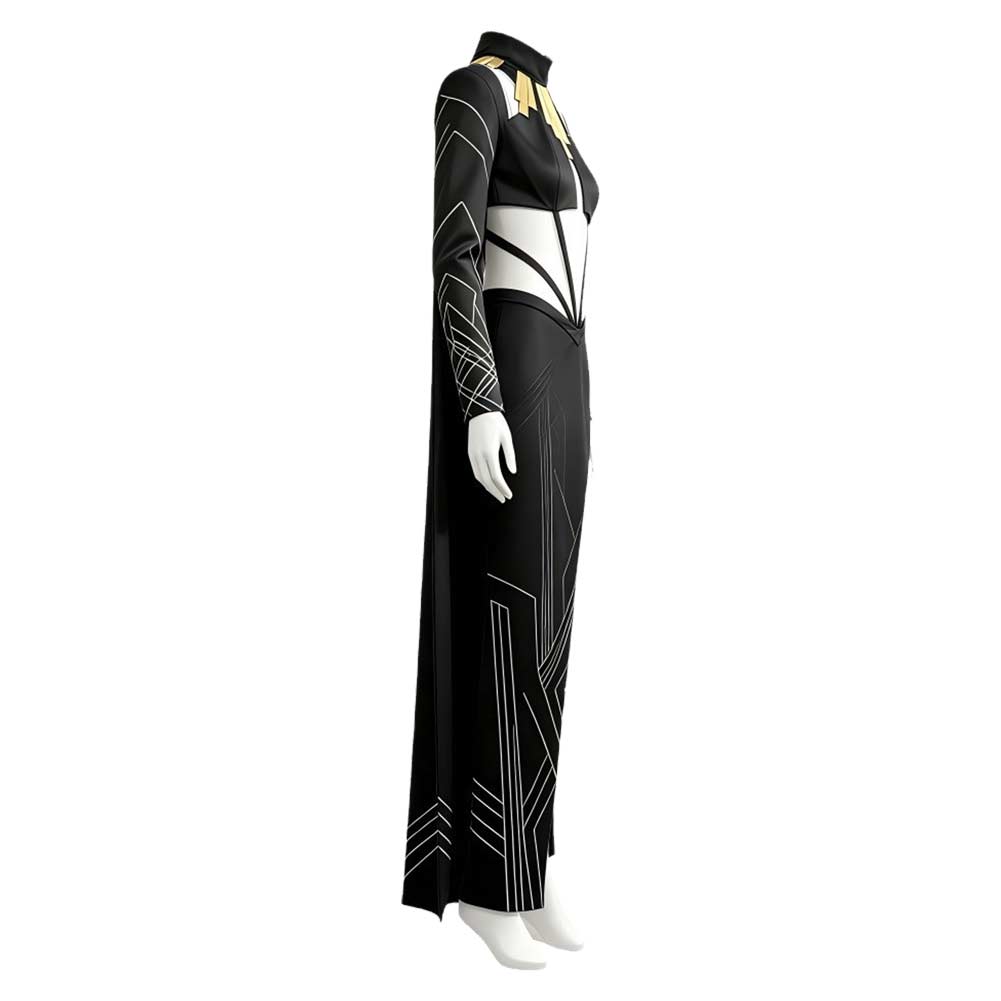 Cosplay Costume Lune Clair Obscur: Expedition 33 Jeu Cosplay Robe Noire Femme 