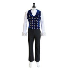 Cosplay Costume Mad Hatter Alice au Pays des Merveilles Film Cosplay Tenue Rouge Homme