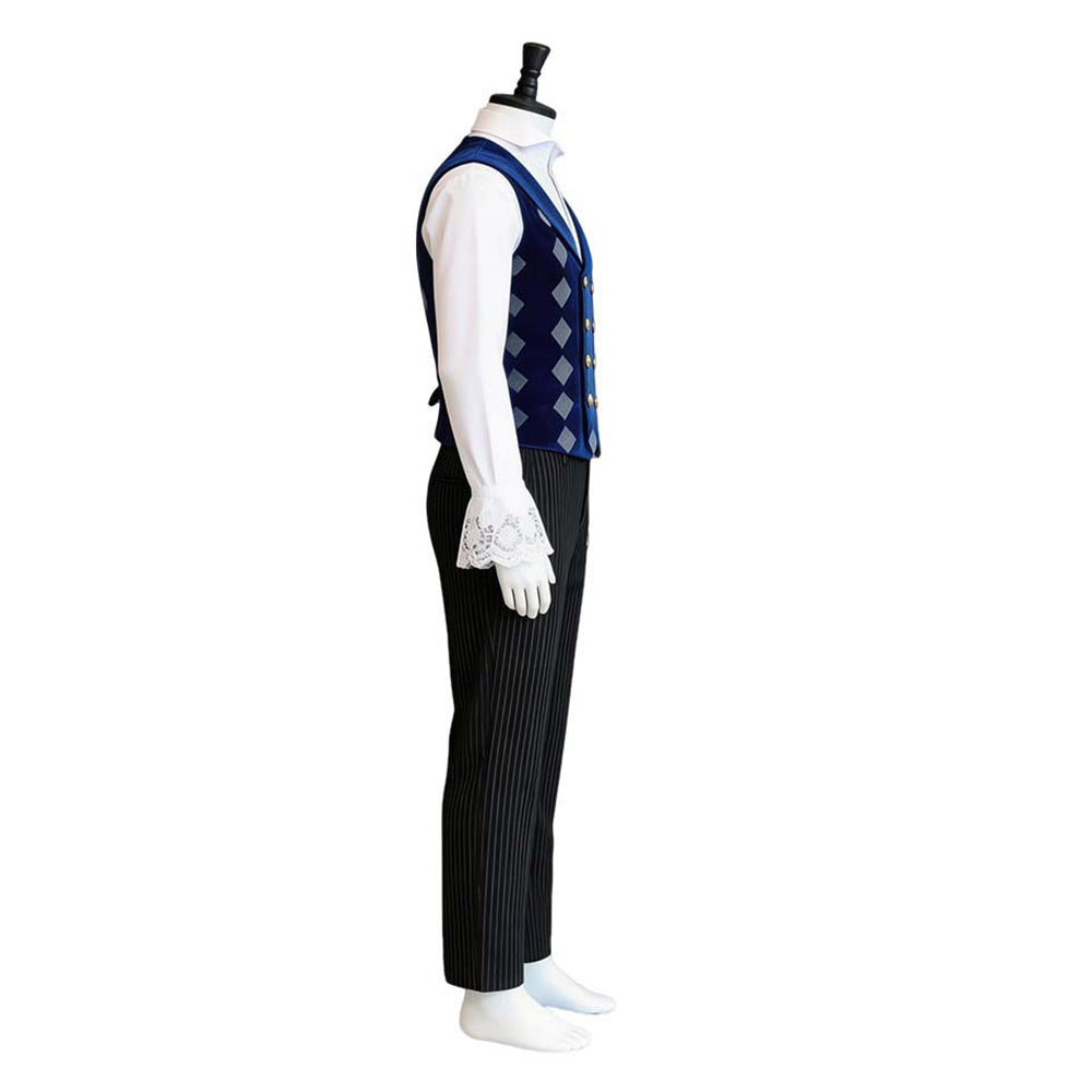 Cosplay Costume Mad Hatter Alice au Pays des Merveilles Film Cosplay Tenue Rouge Homme